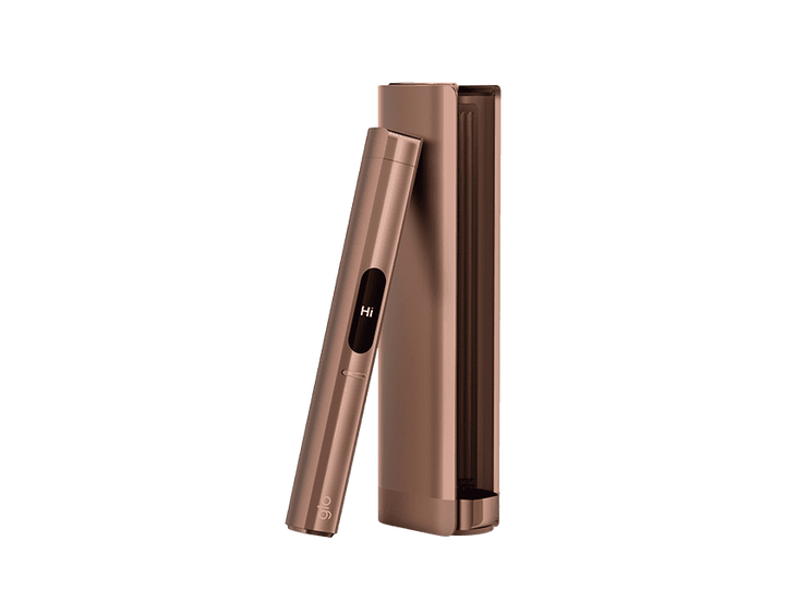 2026 glo HILO Plus Rose gold hair straightener on a transparent background