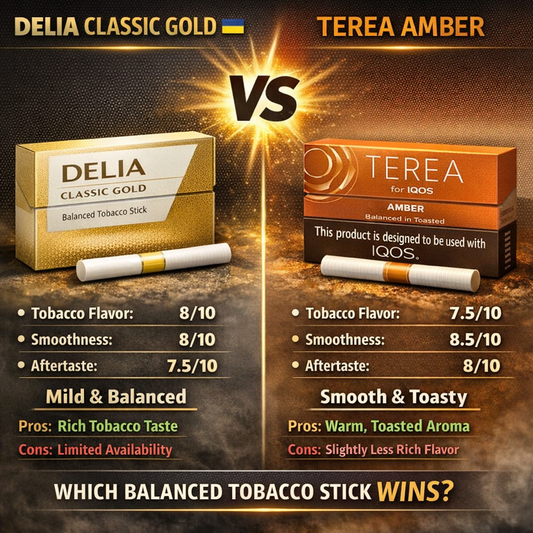 DELIA Classic Gold vs TEREA Amber: Which Balanced Tobacco Stick Wins?