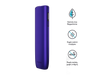 IQOS ILUMA ONE Purple vape device with warning symbols on a white background