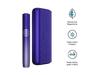Purple vape device with textured finish on a white background