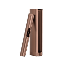 2026 glo HILO Plus Rose gold hair straightener on a transparent background