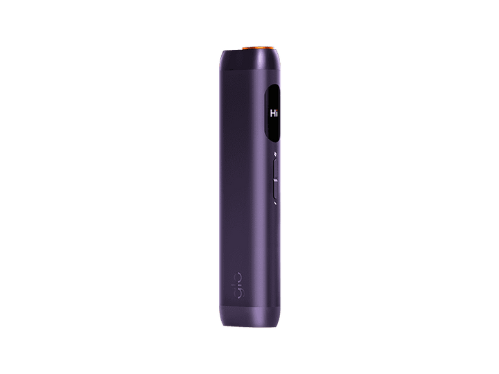 2026 glo HILO Purple vape device on a transparent background