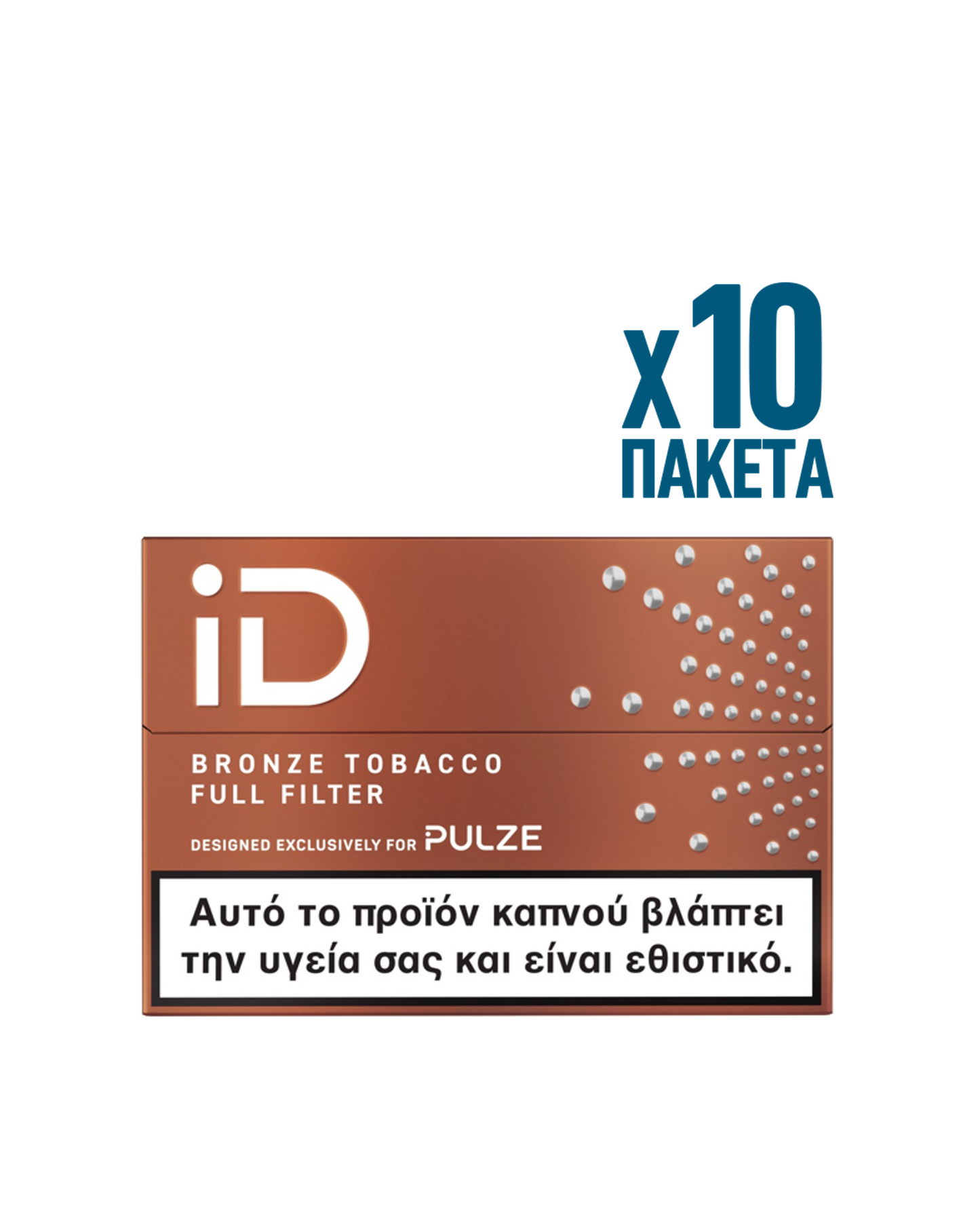 Package of iD Bronze Tobacco Full Filter cigarettes with text on a white background