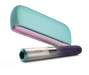 IQOS ILUMA i REMIX Vape device with teal and purple design on a white background