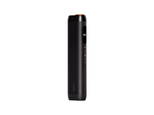2026 glo HILO Black electronic device with visible branding on a transparent background
