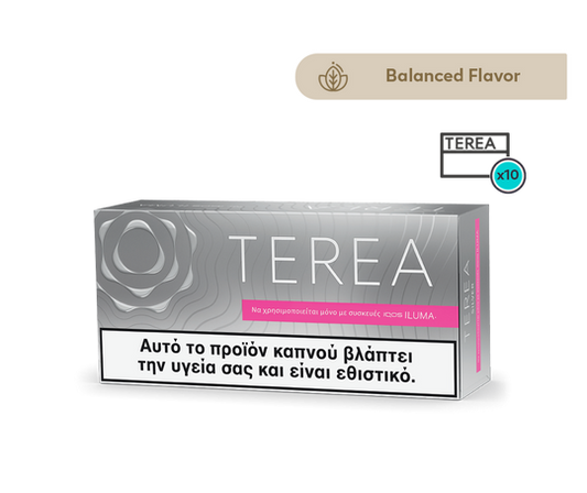 Terea balanced flavor product packaging on a white background