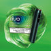 Rivo tobacco-free device and packaging on a green background