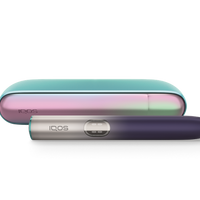 IQOS device and carrying case on a white background